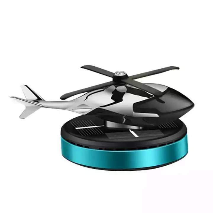 Car Fragrance Portable Solar Panel Helicopter Model 1