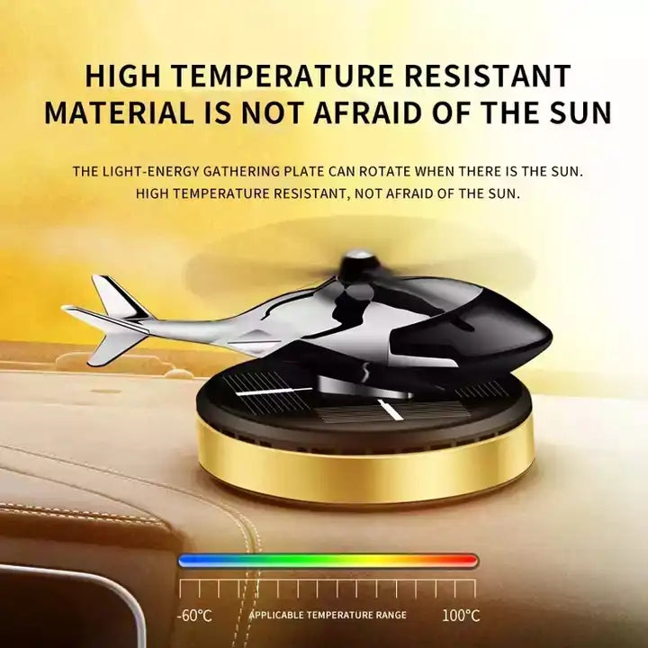 Car Fragrance Portable Solar Panel Helicopter Model 2