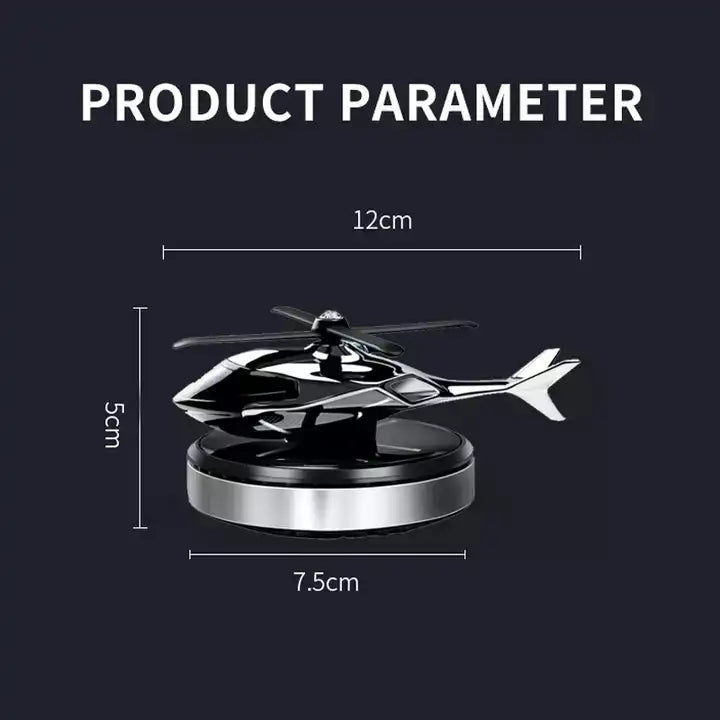 Car Fragrance Portable Solar Panel Helicopter Model 3