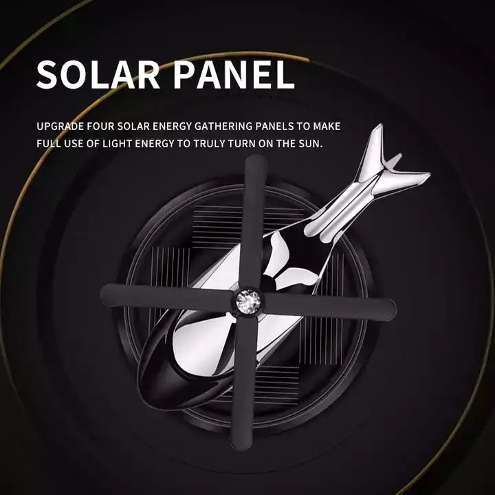 Car Fragrance Portable Solar Panel Helicopter Model 4