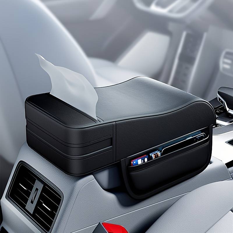 Multifunctional Armrest Box with Tissue Box 1